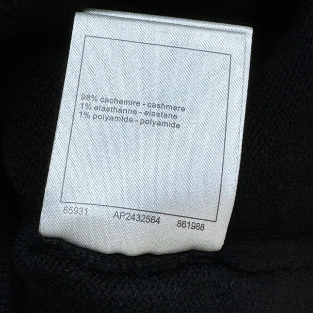 CC ICONIC SKIRT IN BLACK WOOL KNIT WITH FRONT POCKETS