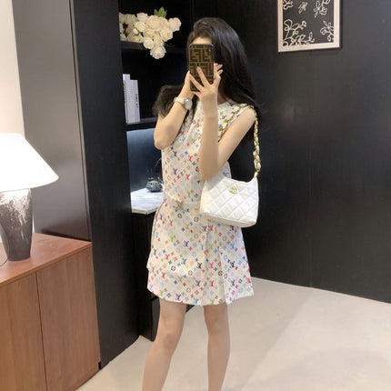 LV DRESS IN MULTICOLOR MONOGRAM COTTON