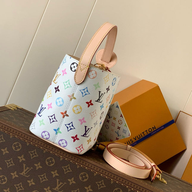 LV SHOULDER BAG 18 IN MULTICOLOR MONOGRAM CANVAS AND CALFSKIN