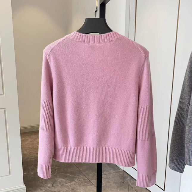 CC  CRYSTAL BUTTON PINK CARDIGAN