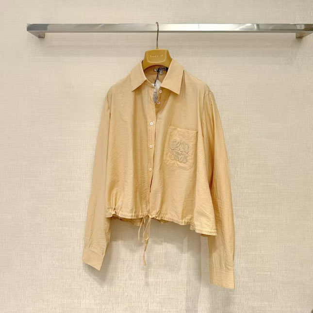 LOEWE SET IN BEIGE COTTON WITH EMBROIDERED LOGO