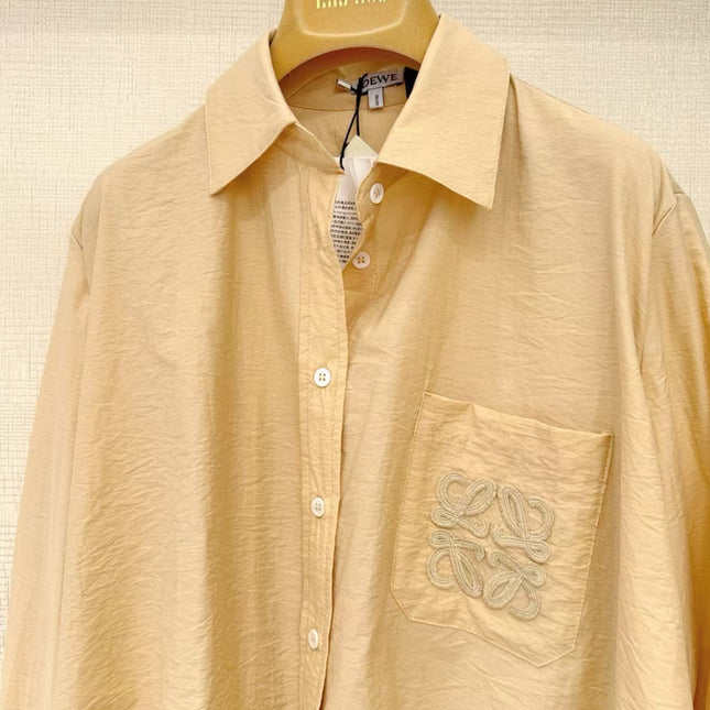 LOEWE SET IN BEIGE COTTON WITH EMBROIDERED LOGO