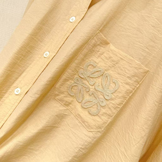 LOEWE SET IN BEIGE COTTON WITH EMBROIDERED LOGO