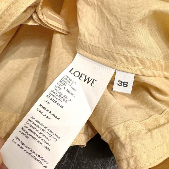 LOEWE SET IN BEIGE COTTON WITH EMBROIDERED LOGO