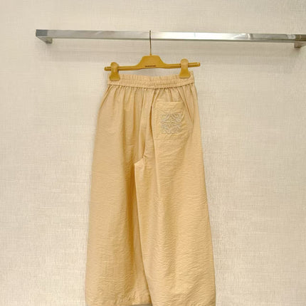 LOEWE SET IN BEIGE COTTON WITH EMBROIDERED LOGO