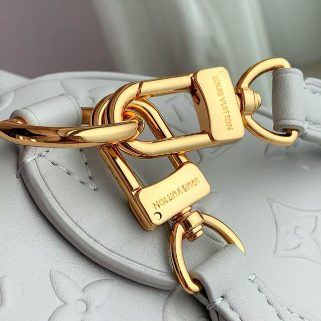 SPEEDY BANDOULIERE 30 IN GREY EMBOSSED CALFSKIN