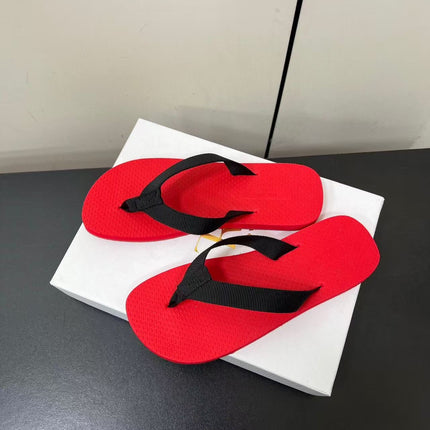 THE ROW THICK-SOLED FLIP FLOPS IN RED RUBBER