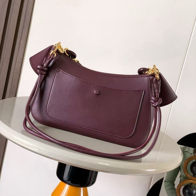 LOE OLA BAG 26 IN BURGUNDY RED CALFSKIN