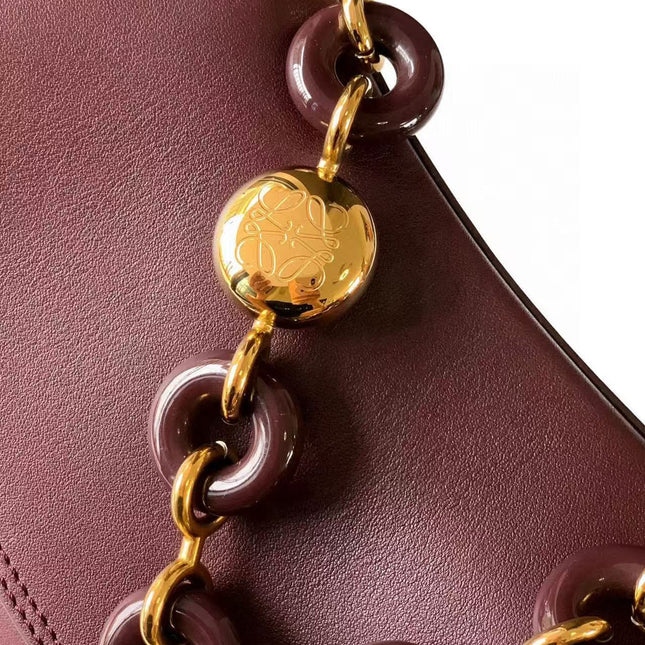 LOE OLA BAG 26 IN BURGUNDY RED CALFSKIN