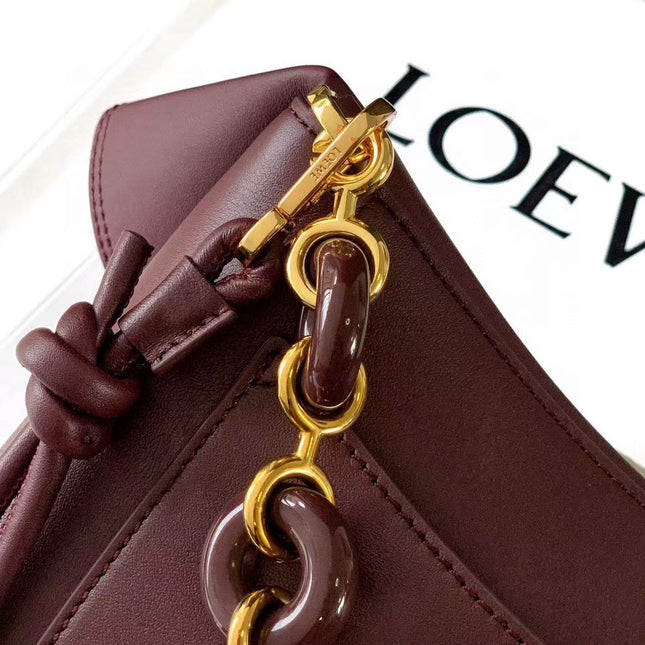 LOE OLA BAG 26 IN BURGUNDY RED CALFSKIN