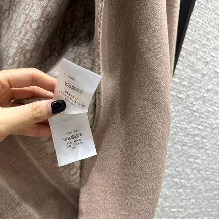 DIOR HOODED COAT IN DARK BEIGE WOOL