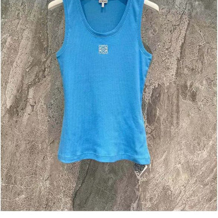 Anagram Tank Top Black Cotton