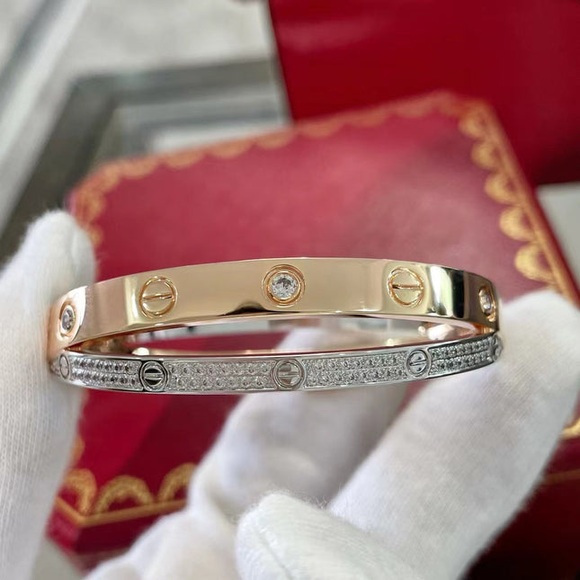 LOVE BRACELET 6.1MM AND 3.65MM DIAMOND