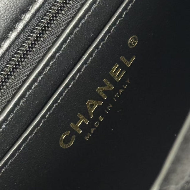 CC BOW FLAP BAG 20 IN BLACK VELVET TP3