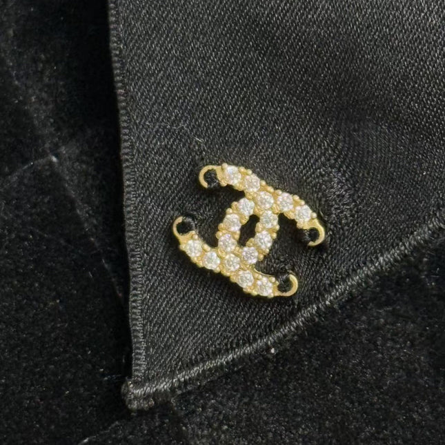 CC BOW FLAP BAG 20 IN BLACK VELVET TP3