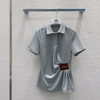 Loewe 2025 Draped Polo Shirt Cotton