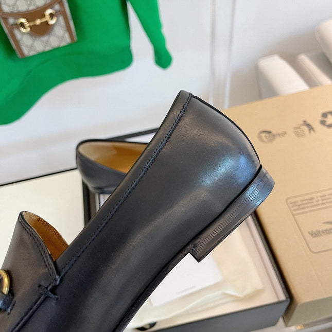 GG LOAFERS MULES BLACK BROWN SOLE