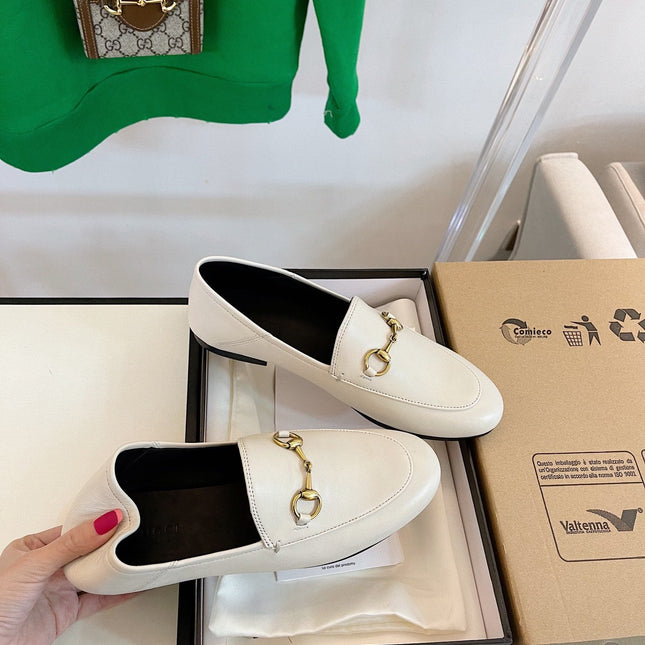 GG LOAFERS MULES WHITE