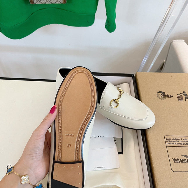 GG LOAFERS MULES WHITE