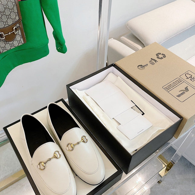 GG LOAFERS MULES WHITE