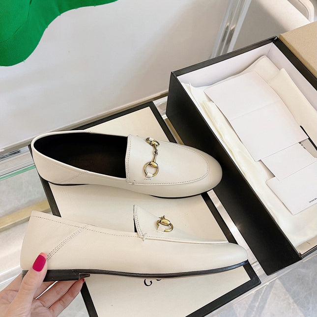 GG LOAFERS MULES WHITE