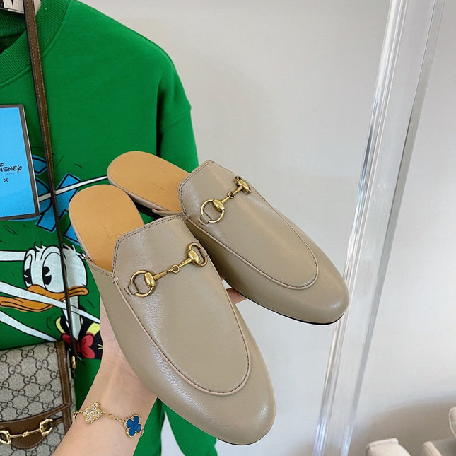 GG SLIPPER MULES BEIGE