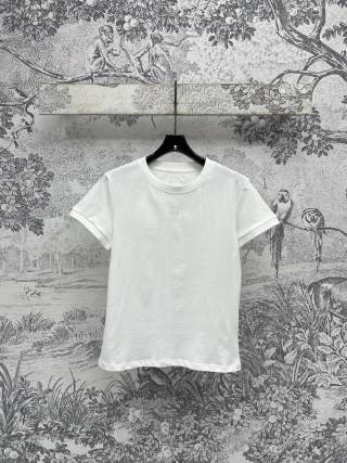 Loewe 25 Hollow Lace Short Sleeves t-shir Cotton