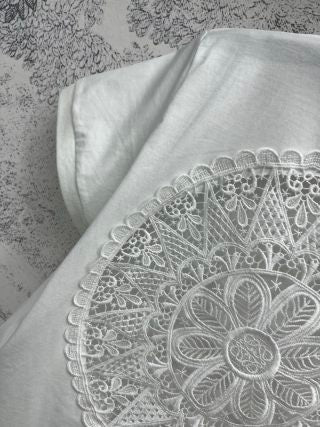 Loewe 25 Hollow Lace Short Sleeves t-shir Cotton