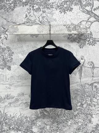 Loewe 25 Hollow Lace Short Sleeves t-shir Cotton