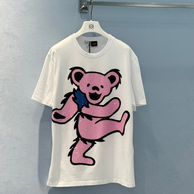 Loewe 25 Pink Bear T-shirt White Cotton