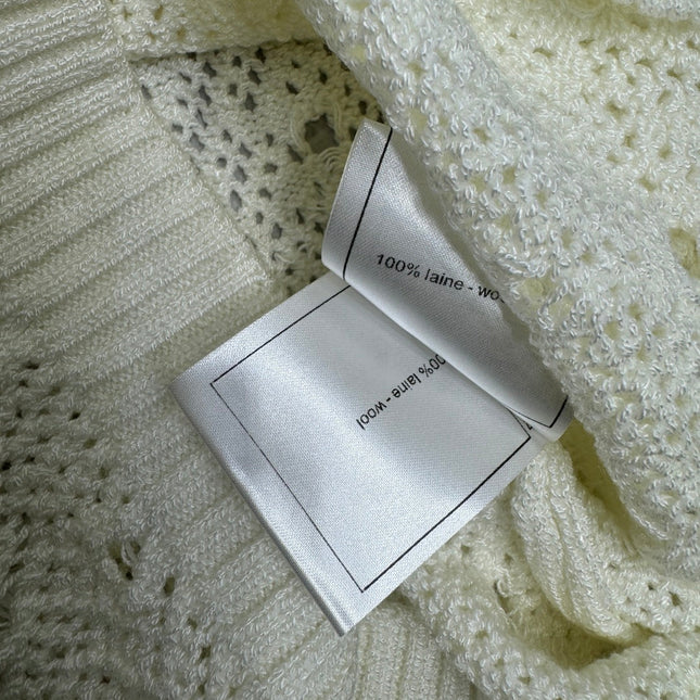 CHANEL SLEEVELESS OPEN-KNIT VEST 274858