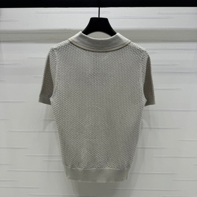 MIUMIU SHORT-SLEEVE KNIT POLO 269487