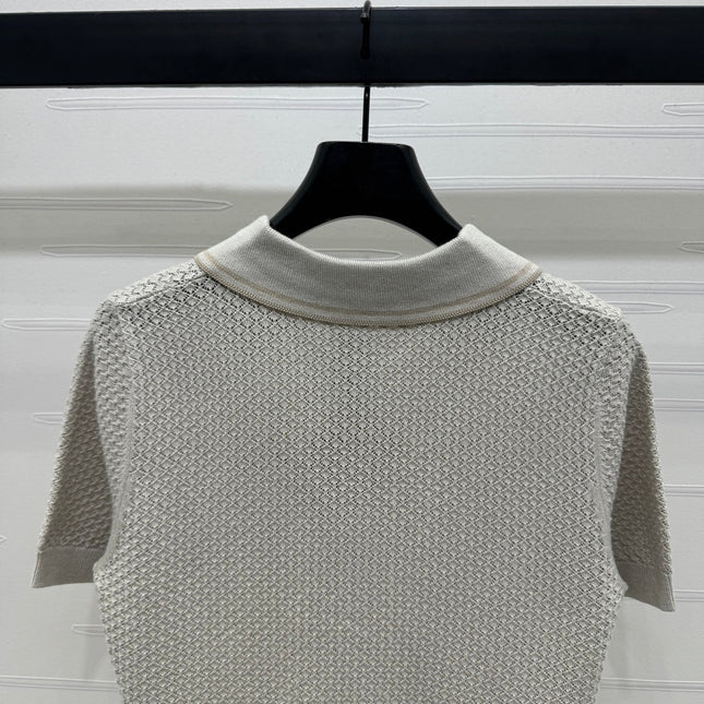 MIUMIU SHORT-SLEEVE KNIT POLO 269487