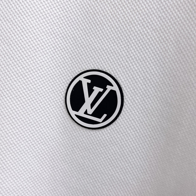 LV POLO WHITE AND BLACK TRIM LONG-STAPLE COTTON 238771