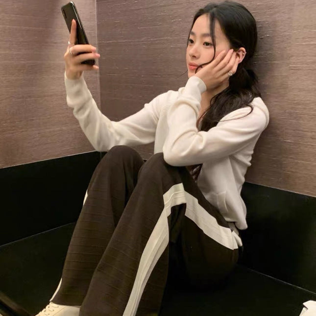 HERMES 25S STRAIGHT-LEG KNIT PANTS 194