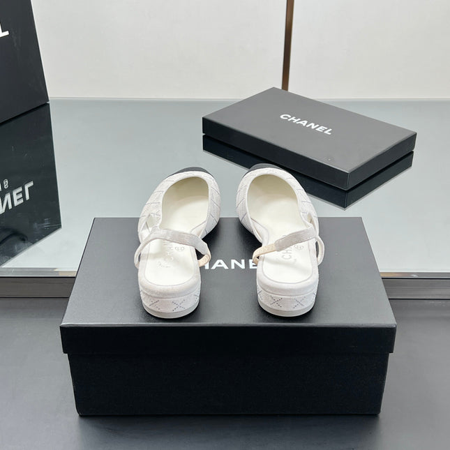 CC SLINGBACK 25S 25 MM IN WHITE SUEDE AND CRYSTALS