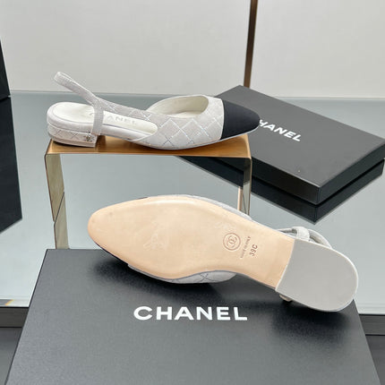 CC SLINGBACK 25S 25 MM IN WHITE SUEDE AND CRYSTALS