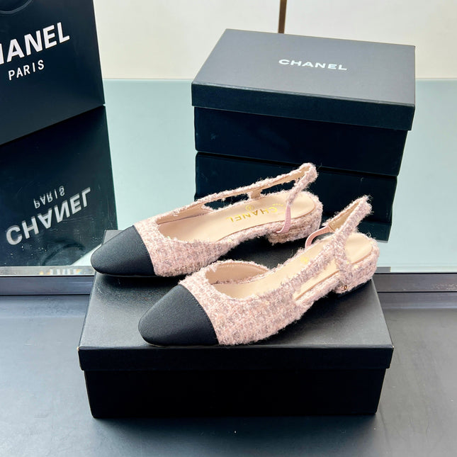 CC SLINGBACK 25S 25 MM IN LIGHT PINK TWEED