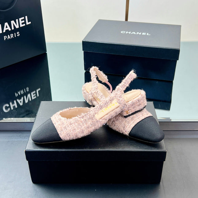 CC SLINGBACK 25S 25 MM IN LIGHT PINK TWEED