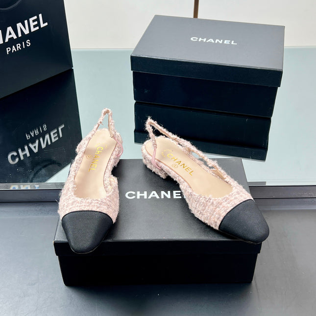 CC SLINGBACK 25S 25 MM IN LIGHT PINK TWEED