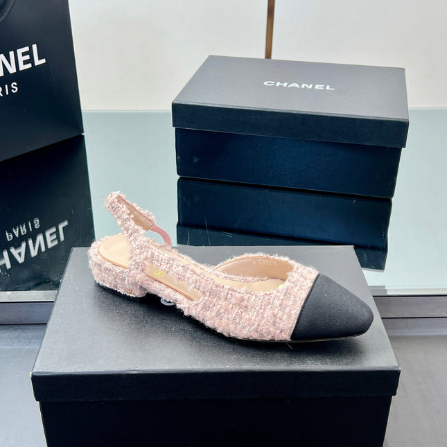 CC SLINGBACK 25S 25 MM IN LIGHT PINK TWEED