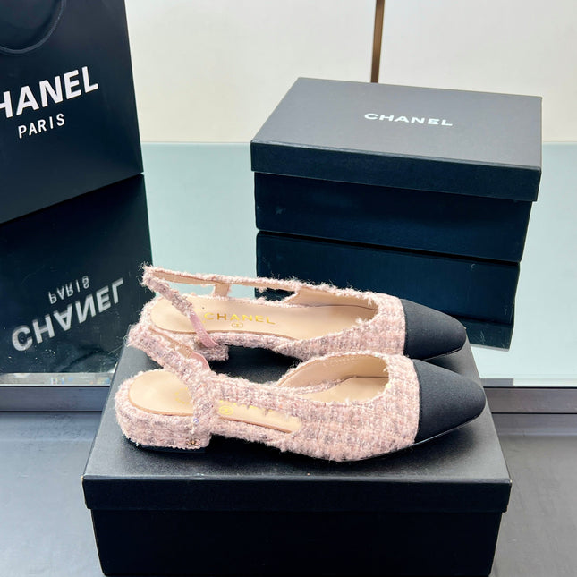 CC SLINGBACK 25S 25 MM IN LIGHT PINK TWEED