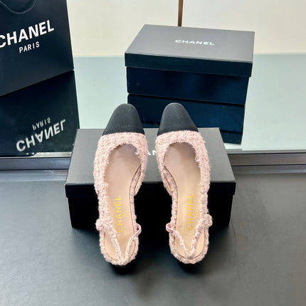 CC SLINGBACK 25S 25 MM IN LIGHT PINK TWEED