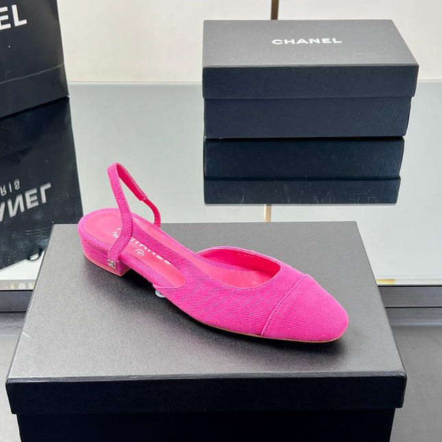 CC SLINGBACK 25S 25 MM IN PINK FABRIC