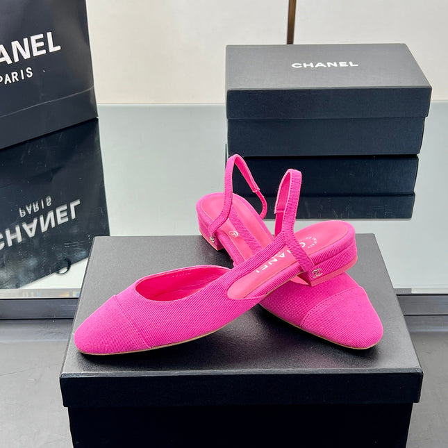 CC SLINGBACK 25S 25 MM IN PINK FABRIC