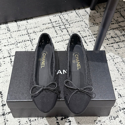 BALLET FLAT 25S IN BLACK TWEED