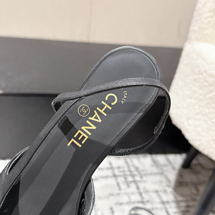 SLINGBACK 25S IN BLACK FABRIC