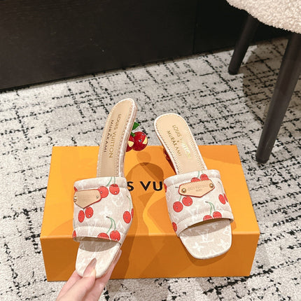 LV CHERRY HIGH HEELS 25S 55 MM IN NUDE DENIM STYLE 9
