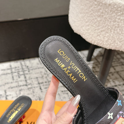 LV CHERRY HIGH HEELS 25S 55 MM IN BLACK CALFSKIN STYLE 14