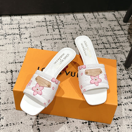 LV CHERRY HIGH HEELS 25S 55 MM IN WHITE CALFSKIN STYLE 3